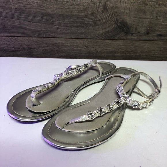 silver stone sandals